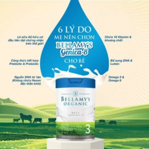 Sữa Bột Bellamy's Organic A2 Beta Genica 8 A2 Protein Milk 800gr Đủ Số